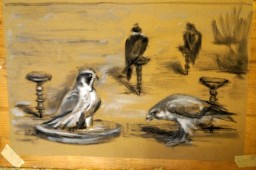 sketch with charcoal